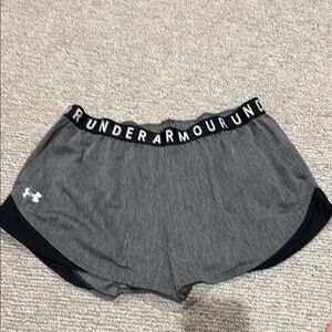 Under Armour Gray and Black Athletic Shorts Lightweight Moisture-Wicking